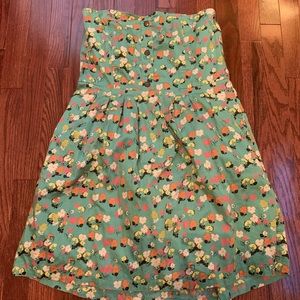 Sweetheart neckline floral dress with pockets